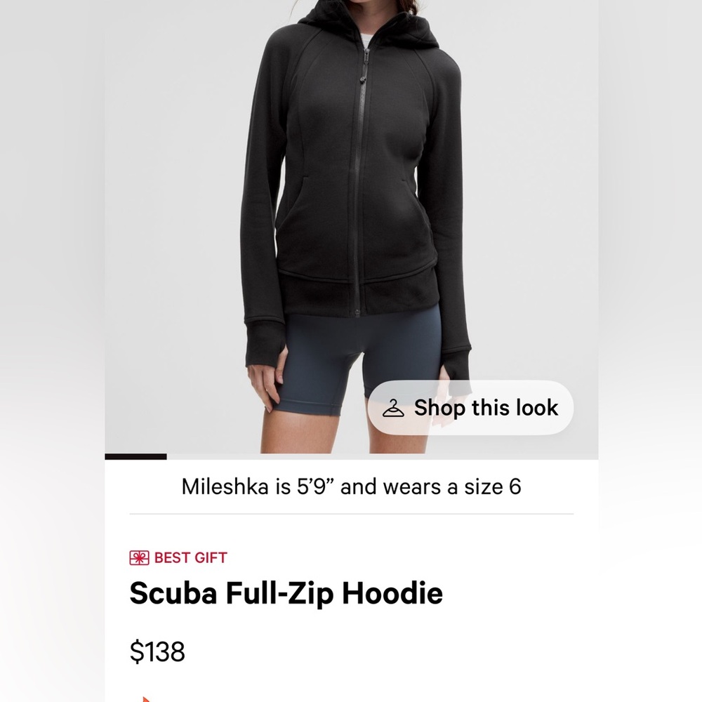 Lululemon Women’s Scuba Full Zip Sweatshirt